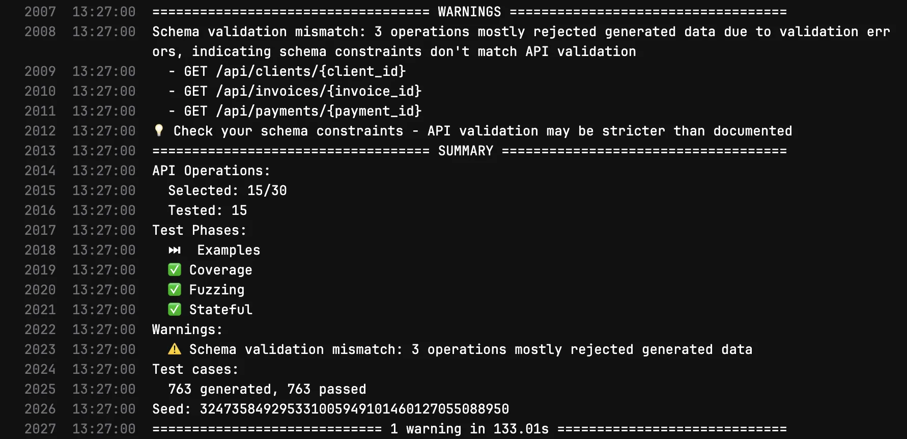 Schemathesis after fixes